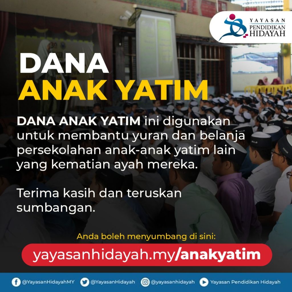 dana anak yatim. derma dapat potongan cukai pendapatan. bantu anak yatim. kebajikan pendidikan sara hidup. anak yatim seluruh Malaysia.